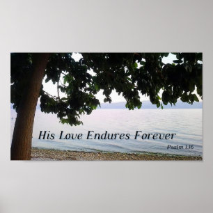Hans kärlek varar evigt Psalm 136 Poster