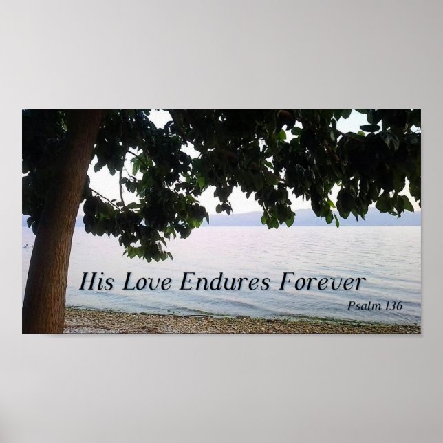 Hans kärlek varar evigt Psalm 136  Poster (Framsidan)