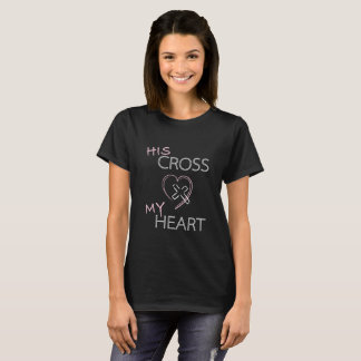 Hans kors min hjärta Tee Shirts Kristna Jesus Tees