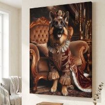 Hans Kungliga Majestät German Shepherd Porträtt