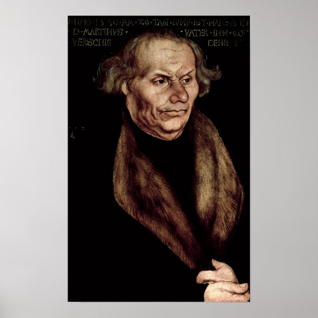 Hans Luther , Far från Martin Luther Poster (Framsidan)