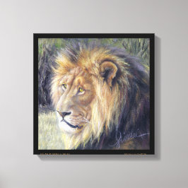 ’Hans Majestät’ 14’ x 14’ Kanvastryck av Lejon