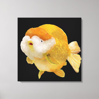 Hans Majestät Golden Ranchu Guld Fish Canvastryck