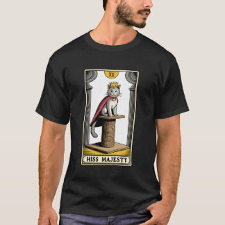 Hans Majestät Tarotkort Mystisk Katt Kradsstolpe T Shirt