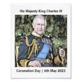 Hans Majesty Kung Charles III Coronation Fototryck