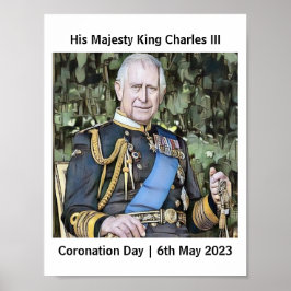 Hans Majesty Kung Charles III Coronation Poster