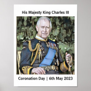 Hans Majesty Kung Charles III Coronation Poster