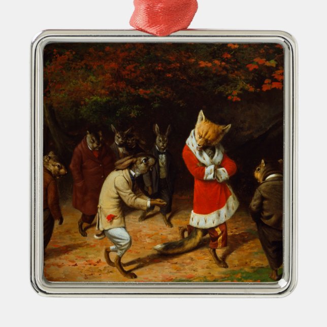 Hans Majesty Receives (av William Holbrook Beard) Julgransprydnad Metall (Framsidan)