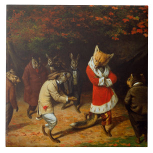 Hans Majesty Receives (av William Holbrook Beard) Kakelplatta