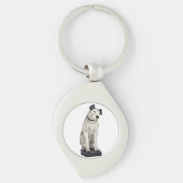 Hans mäster Namnteckning Nipper Hund Swirl Silverfärgad Nyckelring