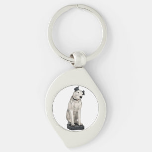 Hans mäster Namnteckning Nipper Hund Swirl Silverfärgad Nyckelring