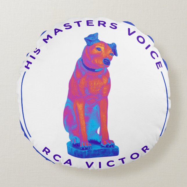 Hans masters röstpop Art Rund Kudde (Framsidan)