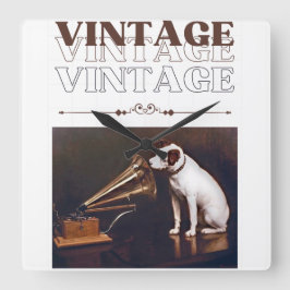Hans Master's Voice Vintage Stacks Fyrkantig Klocka