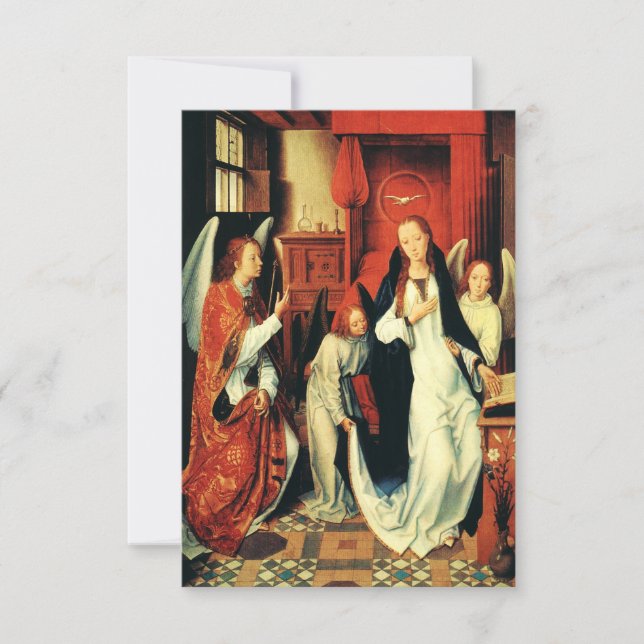 Hans Memling Bebådelsen Heligt Kort (Framsida)