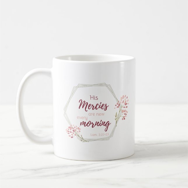 Hans meriter är New inspirational Scripture Verse Kaffemugg (Vänster)