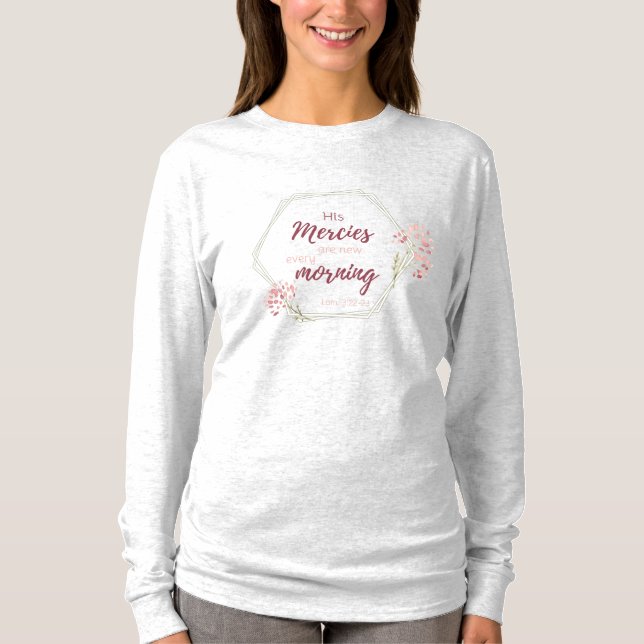 Hans meriter är New inspirational Scripture Verse T Shirt (Framsida)