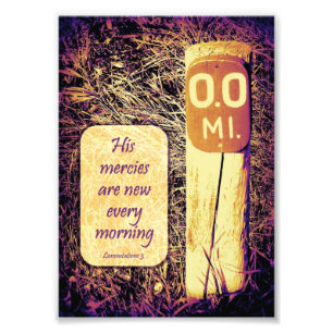 Hans meriter är nya varje morgon, Mile-Marker 5 x Fototryck