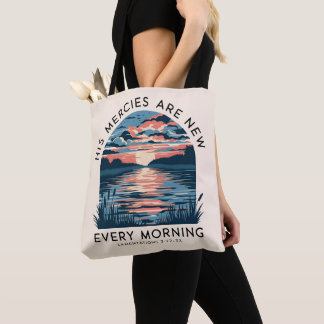 Hans meriter är nya varje morgon Sunrise Tygkasse
