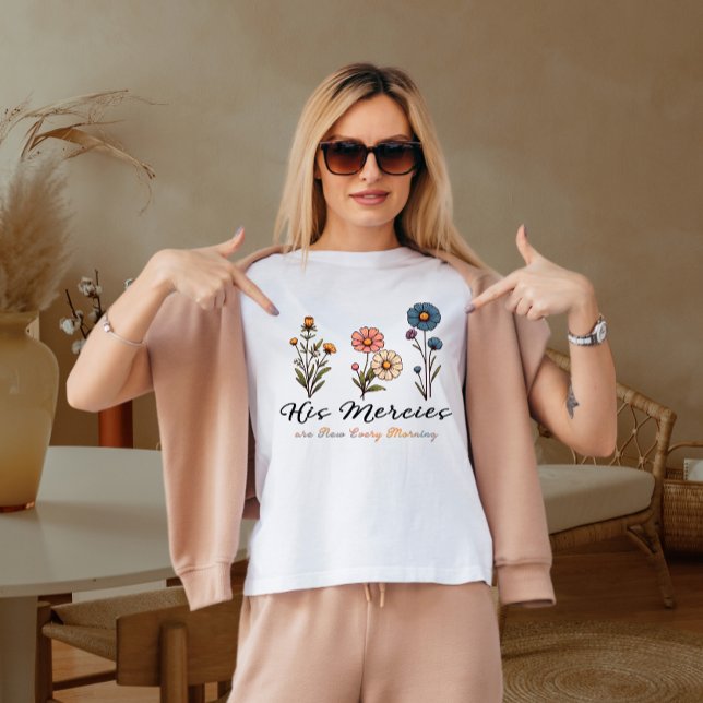 Hans meriter är nya varje morgon. t shirt (Skapare uppladdad)