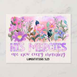 Hans meriter är nytt kristet Bible Vår blommor Vykort