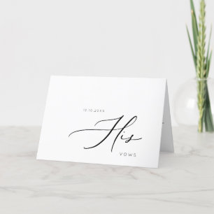 Hans modernt, minimalistiska Bröllop-kort Meddelande
