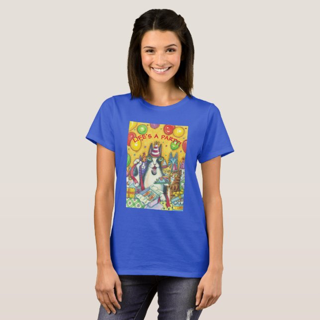 HANS N' Fitz CAT PARTY BASIC T-SHIRT Customize (Hel framsida)