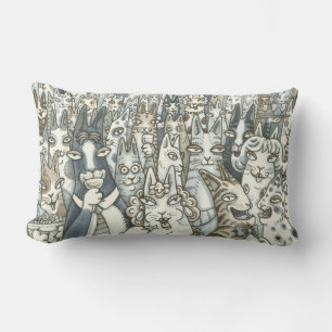 HANS N' Fitz CAT PARTY LUMBAR PILLOW Customize Lumbarkudde