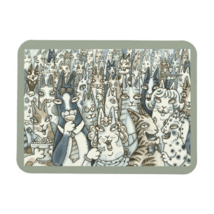 HANS N' Fitz CAT PARTY MAGNET *Anpassa