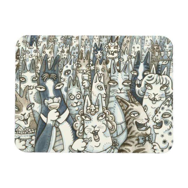 HANS N' Fitz CAT PARTY MAGNET *Anpassa (Horisontell)
