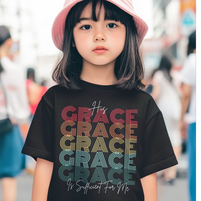 Hans nåd är nog - evangelium Jesus för flickor T Shirt (Skapare uppladdad)