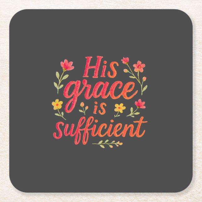 Hans nåd är nog underlägg papper kvadrat (Framsidan)