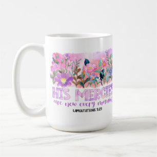 Hans nåd är ny Kristna Bibeln Vårblommor Kaffemugg