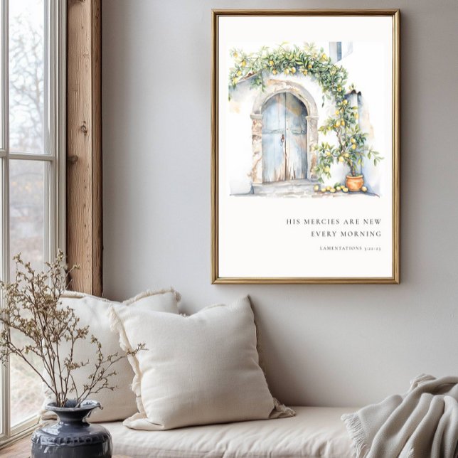 Hans nåd är ny varje morgon Bibelvers Poster (Skapare uppladdad)
