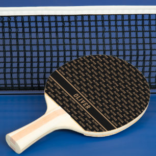 Hans Namn Modern Mönster på Svarta havet Pingisracket
