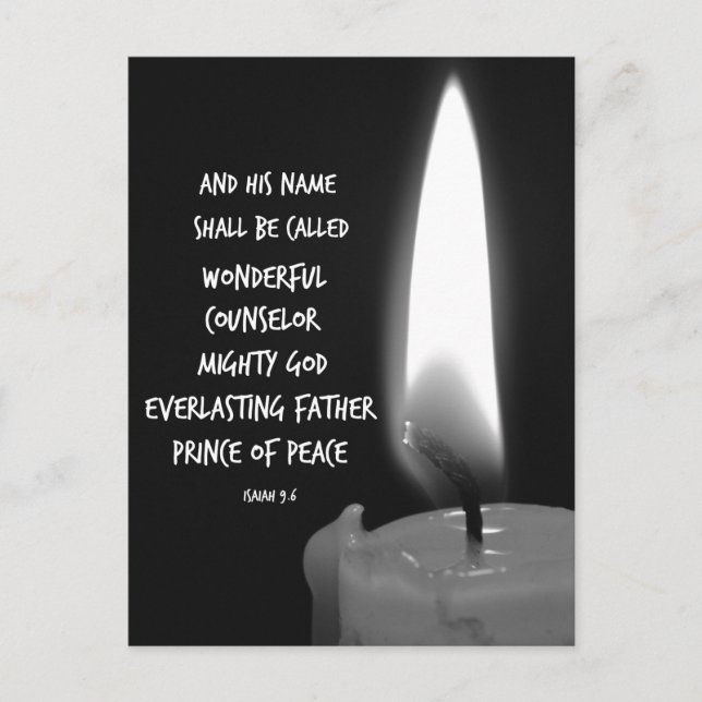 Hans Namn ska kallas underbara bibelverser Vykort (Framsida)