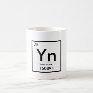 Hans namn som kemisk inslag kaffemugg
