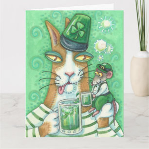 HANS N'Fitz Cat ST. PATRICK'S DAY CARD Large Kort