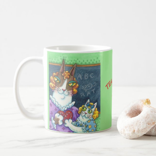 HANS N'Fitz Cats TEACHER'S PET MUGG Customize (Med munk)
