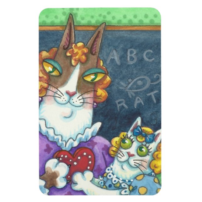 HANS N'Fitz Cats TEACHER'S PET VALENTINE MAGNET (Vertikal)
