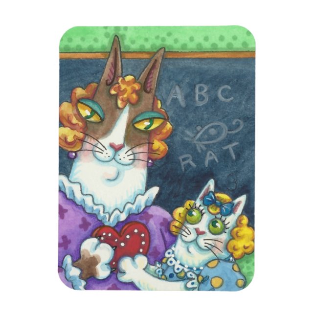 HANS N'Fitz Cats TEACHER'S PET VALENTINE MAGNET (Vertikal)