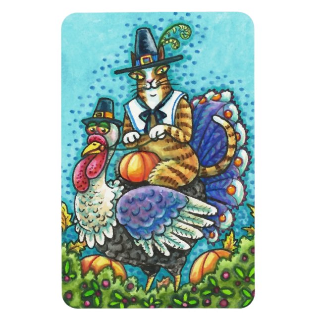 HANS N'Fitz Pilgrim om Thanksgiving Turkiet MAGNET (Vertikal)