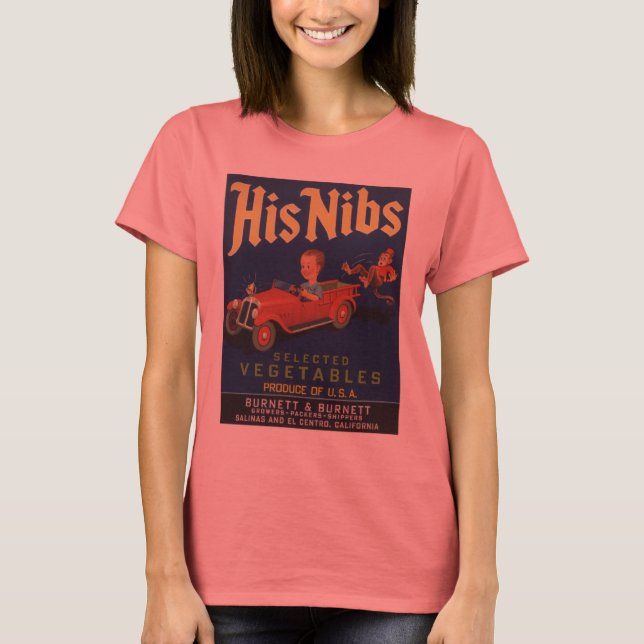 Hans Nibs Vegetables Tee Shirt (Framsida)