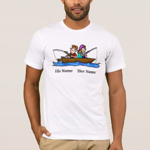 Hans och henne fiske i för fartyg T-tröja T-shirt