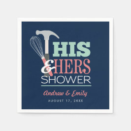 Hans och hennes hammare visp Handy Couple Shower Pappersservett