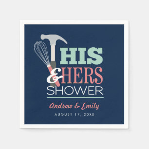 Hans och hennes hammare visp Handy Couple Shower Pappersservett