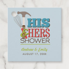 Hans och hennes hammare visp par dusch gåvor etiketter