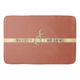 Hans och hennes Namn, Guld Rand om koppar Badrumsmatta