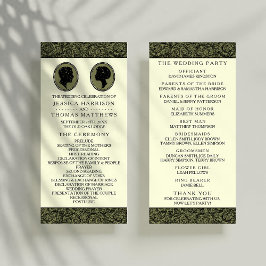 Hans och Hers Art Deco Silhouette Bröllop Collecti Program