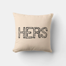 Hans och Hers Designer Pillows by Serenity - Gifts Kudde