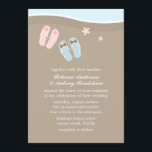 Hans och Hers Flinflip flops Beach Wedding Inbjudningar<br><div class="desc">Bröllopsinbjudningar med ett par flinflip flops i sanden.</div>